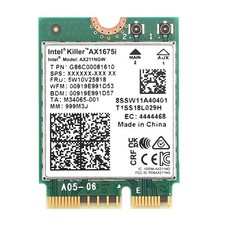 Killer Series for Intel AX1675i WiFi 6E Gaming Adapter Upgrade  CNVio2 M.2