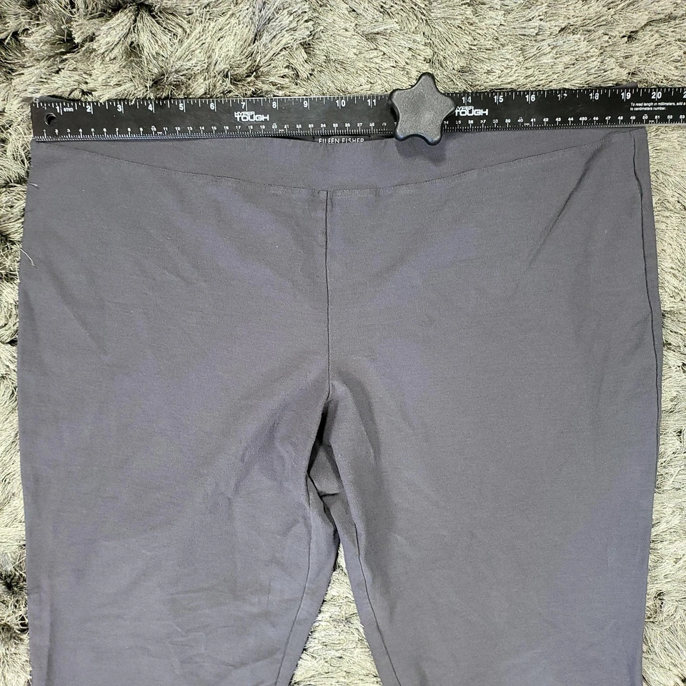 Eileen Fisher Pants Womens 1X Gray Pull On Stretch Viscose Blend Slim Ankle - Image 4 of 4