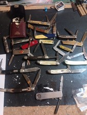 junk drawer knife lot Of 20 Imperial, Victorinox, Schrade, Mixed Sizes & Brands