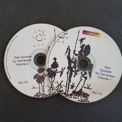 Don Quixote, Volume 1 &2 by Cervantes audio book Mp3 CD
