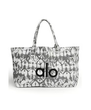 NWT ALO Yoga Gray Tie-Dye Canvas Cotton XL Tote Bag For Travel  Gym Carry-On