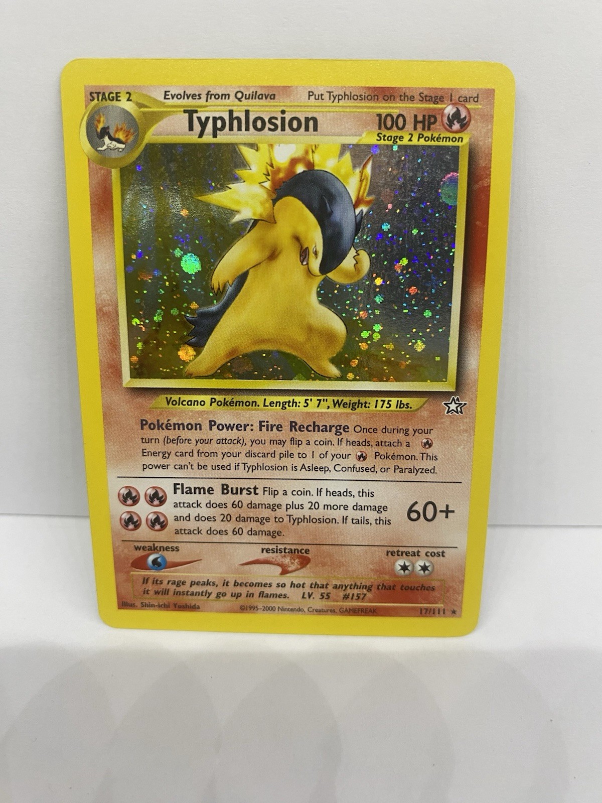 Typhlosion 17/111 Neo Genesis Holo Foil Rare WOTC Pokemon Card TCG NM