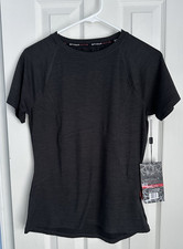 Spyder Active Women?s SP228R Reflective 4 Way Stretch Black SS Top Small NWT $48