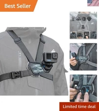 Quick Release Adjustable Chest Mount Harness for Action Cameras - Durable Design