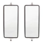 New Pair Universal West Coast Truck Side Mirror Head Stainless Steel 7"x16"