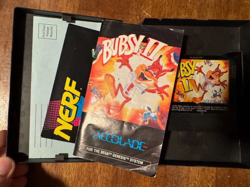 Bubsy II, 2 (Sega Genesis) Game CIB – Complete with Box, Manual & Registration! - Image 2 of 3