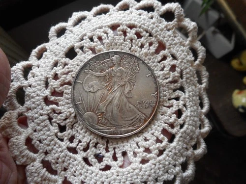 1996 AMERICAN SILVER EAGLE/ 1oz .999 Fine Silver /Toned