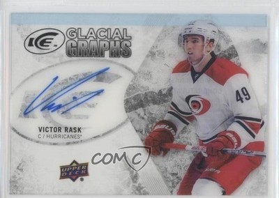 2016-17 Upper Deck Ice Glacial Graphs Victor Rask #GG-VR Auto 0c3