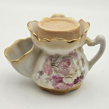 Vtg Old Foley Shaving Mug, James Kent England Victorian Floral w/ Williams Soap