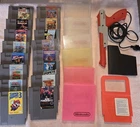 16 Vintage Assorted Nintendo NES Games-Duck Zapper-Boxes-Captain Clean Cartridge