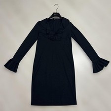GUCCI black ruffle dress F/S from Japan