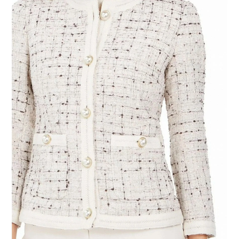 Женский блейзер Anne Klein на пяти пуговицах цвет белый размер 2 - Изображение 2 из 4