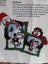 Daisy Kingdom Cut Sew Tuxedo Junction "Penguin Pillow Pals" New