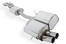 FOX Sportauspuffanlage ab Kat. 2x76mm scharf gerade für BMW E46 Compact 325ti