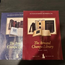 Coppia Cataloghi Asta Biblioteca Numismatica Armand Champa Softcover Scarsi