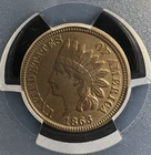 1863 Indian Head Cent - PCGS Genuine - AU Details (Smooth Surface)