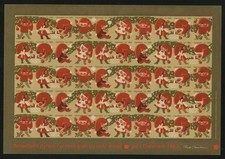 Denmark. 1982 Christmas Sheet Mnh. Imperforated. Santa. Appels.