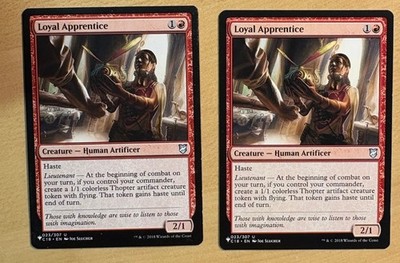 2 MTG Loyal Apprentice Cards, MINT, Commander 2018