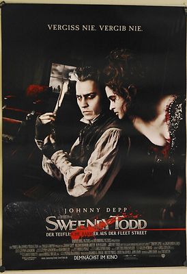 G40085 Kinoplakat - Sweeney Todd (2007)  JOHNNY DEPP - Gerollt - DOUBLE SIDED