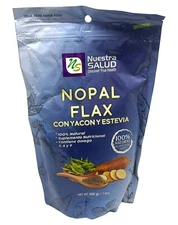 Nopal Flax Plus Yacon estevia Linaza Fibra  (454g) colon y estreñimiento