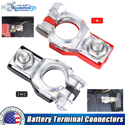 2x Negative/Positive Top Post Battery Cable Wire Terminal Automotive Terminals