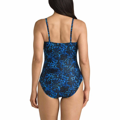 Traje de baño de una pieza Speedo para mujer azul talla 6 con barandillas delanteras - Imagen 2 de 4