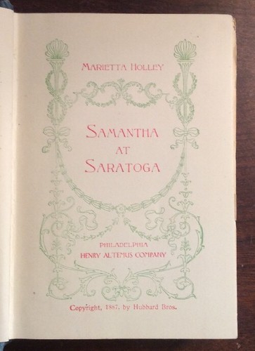 Samantha At Saratoga (1887, Hardcover) Marietta Holley BookGnu - Picture 7 of 12