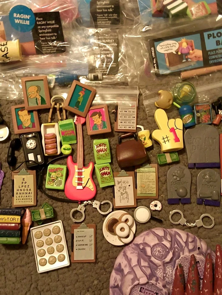  Simpsons Playmates World Of Springfield Play Sets & Accessories LOT /NO FIGURES - Image 4 of 4