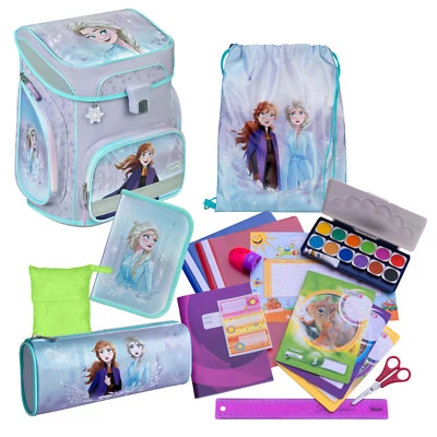 Scooli Schulranzen FROZEN 18 Teile-Set Eiskönigin Elsa Federmappe & viel Zubehör