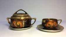 Unique sugar container "The Graces" /Donatello / Bohemia porcelain