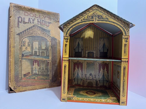 Antique McLoughlin Bros 1897 Dolly's Play House Folding Dollhouse