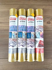 Siser color: Gold Glitter HTV heat transfer vinyl lot of 4 rolls NEW