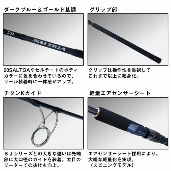 ロッド DAIWA SALTIGA R J63B-3 TG SALTIGA22 Daiwa Offshore Rod Saltiga R J63B-3 TG (Baitcasting 1 Piece