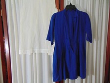 Vintage Doll Dress for Large Doll- Amish Style- White Pinafore/Blue Dress - SALE