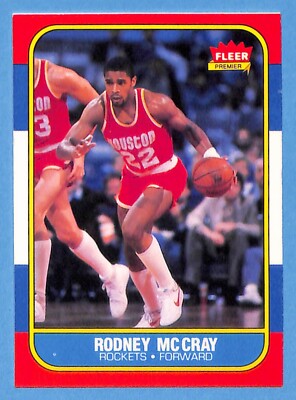 1986-87 Fleer Premier #71 Rodney McCray Rookie Rockets Basketball Card ...