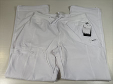 Cherokee Infinity Scrub White Pants Powered Drawstring Pockets Size Medium