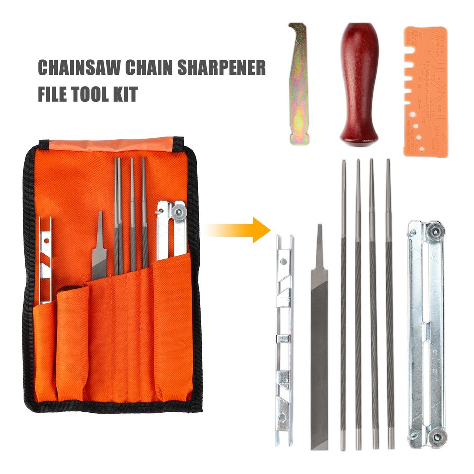 11PCS Chainsaw Sharpening File For Stihl Filing Kit Chain Sharpen Saw ...