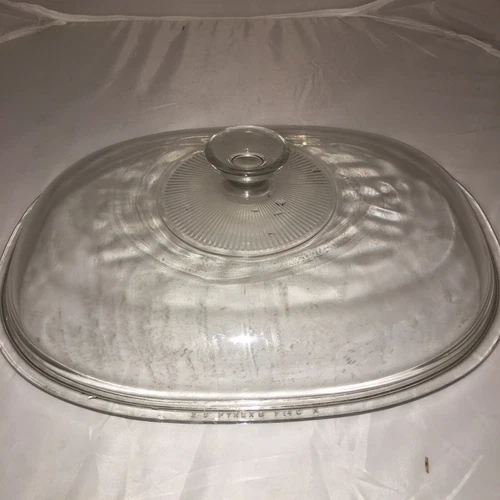 Corning Vintage Clear Replacement Lid Pyrex F-14-C Fits Large Baker Roaster BoxH