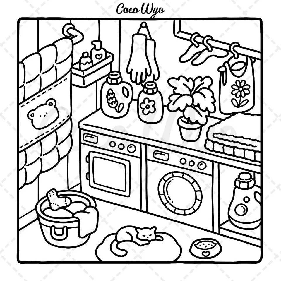 Little Corner: Coloring Book for Adults and Teens, Super Cute Designs of Cozy, H - Picture 12 of 13