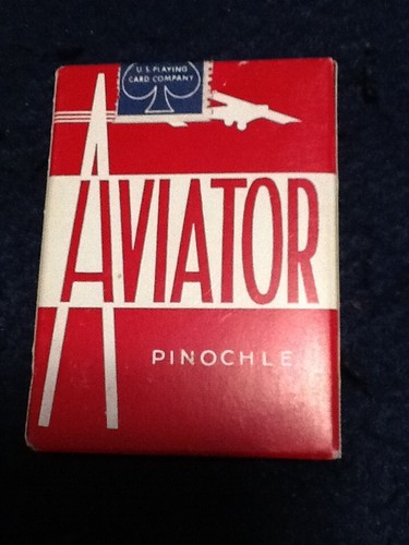 AVIATOR Pinochle Playing Cards ● Two New Sealed Pack ● Vintage ● Blue & Red - Picture 3 of 12