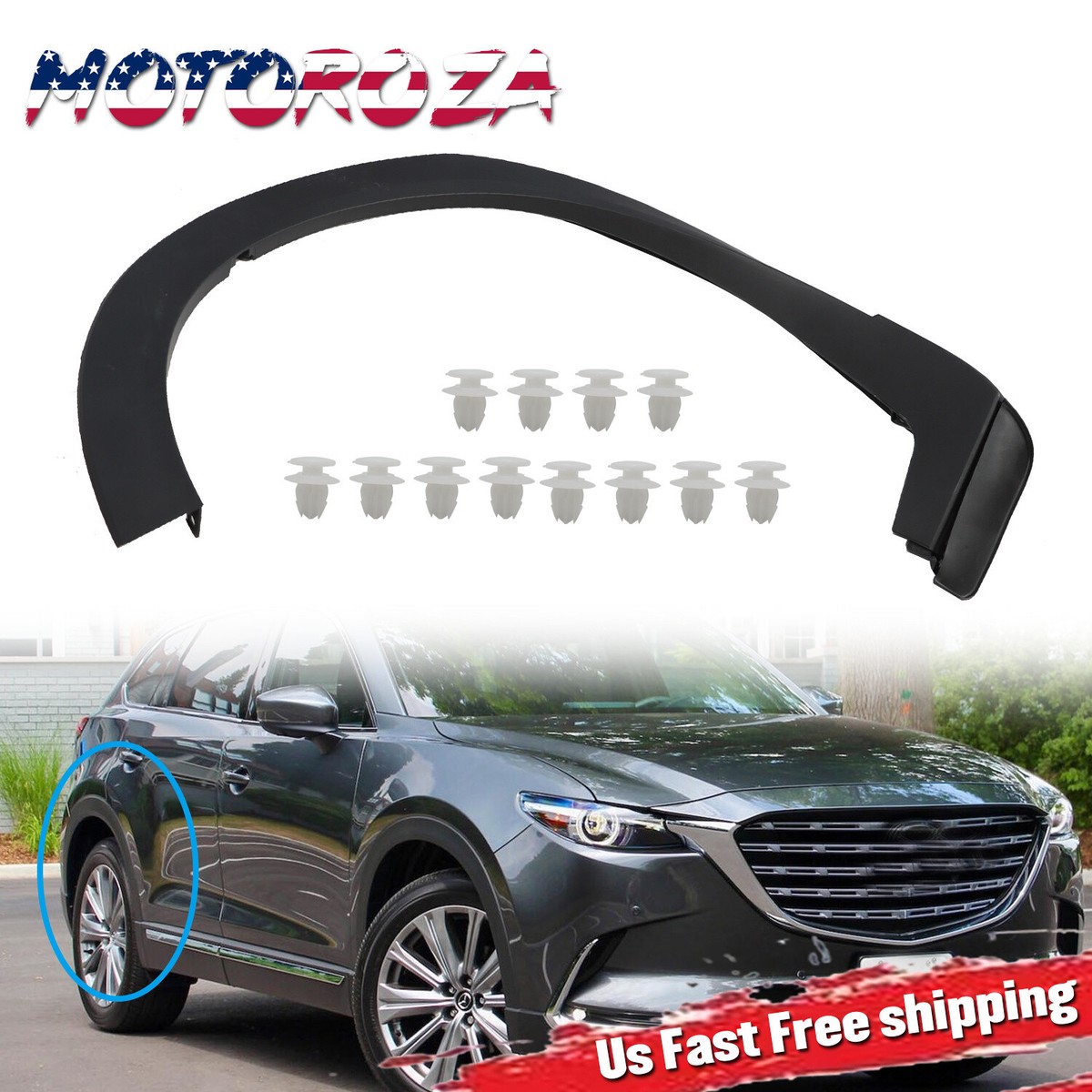 Rear Right Fender Wheel Arch Molding Fit For 2016-2023 Mazda CX-9