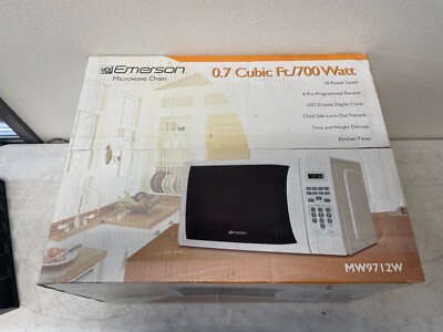 Emerson 0.7 Cu. Ft. 700 Watt, Black Microwave Oven with Touch Control, MW9712W
