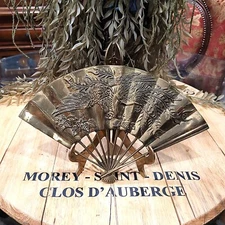 Solid Brass Flying Dragon Oriental Fan Decor 3D