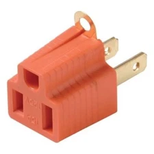 3 to 2 Prong Outlet Grounding Adapter AC Polarized 15A 125V for Fireplaces