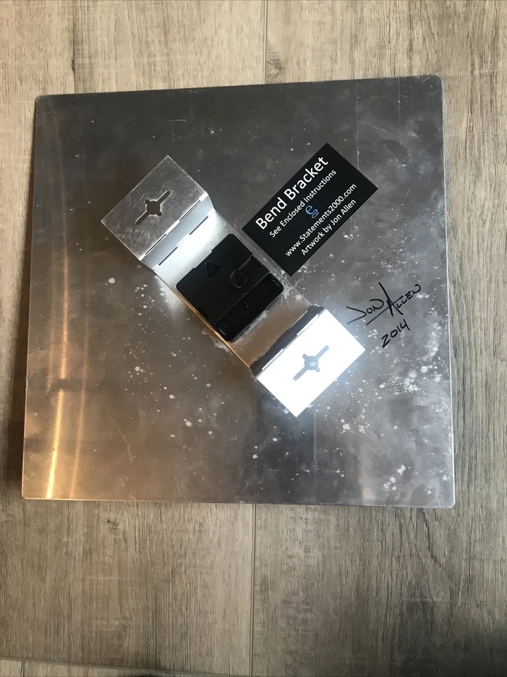 Metal Wall Clock Red Silver Art Mancave Industrial Garage Signed Jon Allen - Image 3 of 4