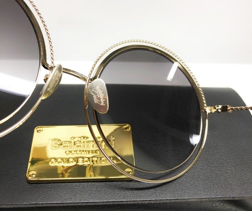 NUEVAS gafas de sol Baldinini BLD2009 101 Gold Edition oro 18K hechas en Italia - Imagen 7 de 8