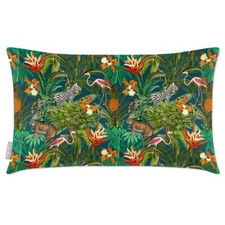 Luxury Eco-Velvet Filled Rectangle Oblong Cushion Sofa Jungle Fusion Many Colour