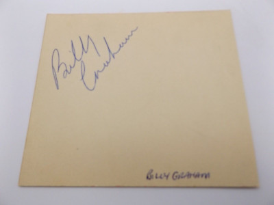HANDSIGNIERTE 4,5'' x 4'' AUTOGRAMM BUCHSEITE - JACK KEEGAN & BILLY GRAHAM WRESTLING