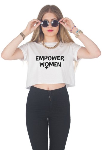 Empower Women Crop Cropped Top Fashion Tumblr Feminist Girl |