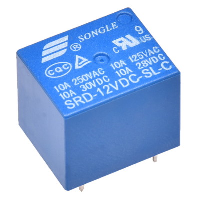 Miniatur Print Relais 12V 1-Wechsler 1xUM 10A 250V Songle SRD-12VDC-SL-C Relay